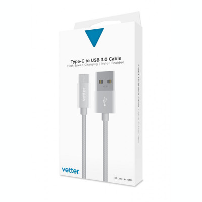 Cabluri si Adaptoare Vetter VETTER, USB Type-C to USB 3.0 Cable, 18 cm, Silver foto