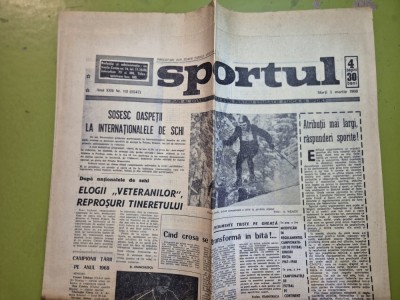 ziarul sportul 5 martie 1968 - jurnal iolanda balas foto