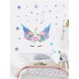 Sticker Perete Autocolant Unicorn 30x60cm