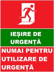 Placuta iesire de urgenta numai pentru utilizare de urgenta foto