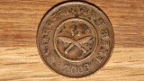 Nepal - raritate - 2 paisa 1946 - soarele si luna - Tribhuvana Bir Bikram, Asia