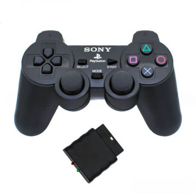 Controller PS2 Sony, wireless, Dualshock 2, joystick pentru consola Playstation foto