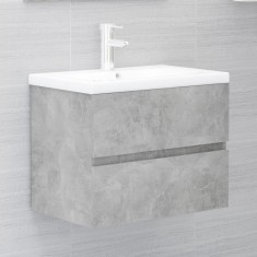 vidaXL Masca de chiuveta, gri beton, 60 x 38,5 x 45 cm, PAL foto