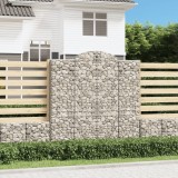 VidaXL Coșuri gabion arcuite, 15 buc 200x50x200/220cm, fier galvanizat