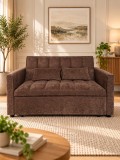 Canapea extensibila 2 locuri 140x77x90 cm Tapitata Stofa Maro Model One (cod AF25085-4)