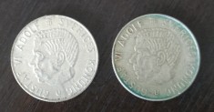 Lot 2 monede Suedia - 1 Krona 1964 si 1965 - Argint