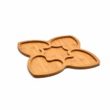 Platou Servire Compartimentat, Bambus, 24 cm