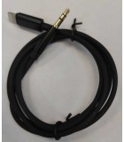 Cablu audio JACK 3.5 mm Stereo tata - Lightning iPhone 1m negru JH-023, Oem