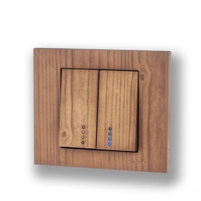 Comutator cu led Grano ST Woods masiv Ovivo 400-140200-203 foto