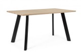 Cumpara ieftin Masa otel negru mdf natur Giant 140x80x75 cm