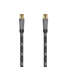 Cablu coaxial Hama 205071, 3 metri, gri, 120 dB foto