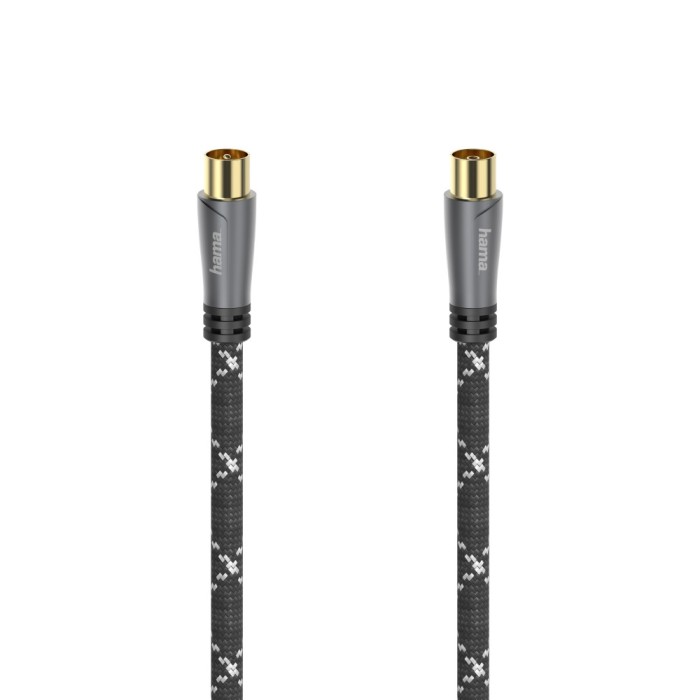 Cablu coaxial Hama 205071, 3 metri, gri, 120 dB