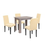 Set de masă Leon 4 1 stejar York-bej