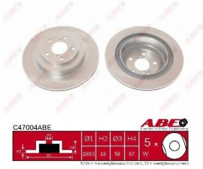 Disc frana SUBARU LEGACY V (BM, BR) (2009 - 2016) ABE C47004ABE foto