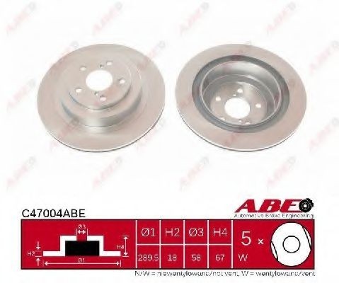 Disc frana SUBARU LEGACY V (BM, BR) (2009 - 2016) ABE C47004ABE