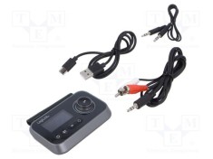 Receiver Bluetooth LOGILINK negru cu Jack 3,5mm și USB-C, rază 10m, Bluetooth 5.0