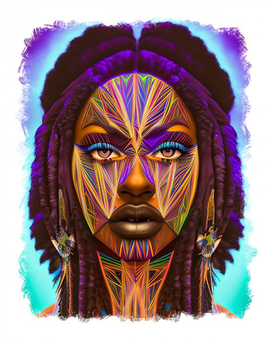 Sticker decorativ Africa Beauty, Multicolor, 70 cm, 11797ST