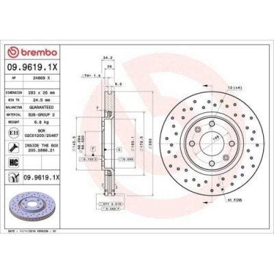 Set disc frana Citroen Berlingo, Berlingo Box, Berlingo Multispace, Berlingo Platform / Chassis, C3 3 C3 Aircross 2 Van, C3 I, C3 2, C3 3 Van (S foto