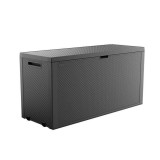Cutie depozitare gradina Curver Emily 270L, plastic rezistent la intemperii si UV, antracit, 118x45x58 cm