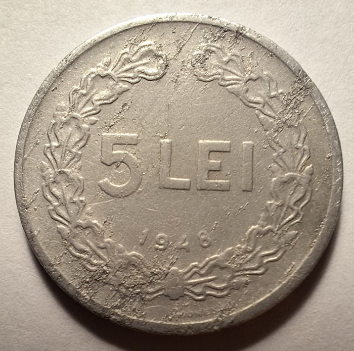 Moneda 5 lei 1948