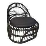 Cumpara ieftin Fotoliu cu perna Tromso Boho Negru 80x85x98 cm