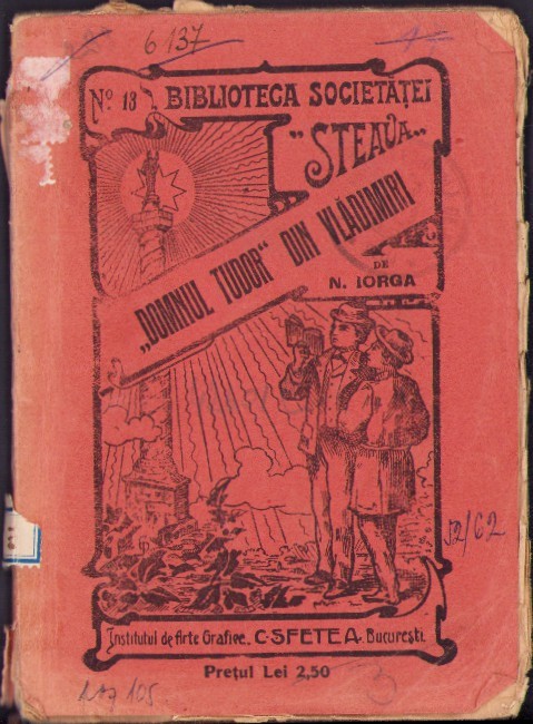 HST C5783N Domnul Tudor din Vladimiri (c 1780-1821) de Nicolae Iorga, 1921