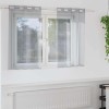 VidaXL Perdele cu perdele 2 pcs Gri &icirc;nchis 140x140cm Poliester 4108002