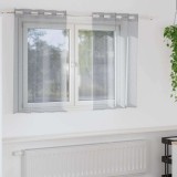 Perdele cu perdele 2 pcs Gri &icirc;nchis 140 x 140 cm Poliester