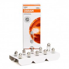 Set 10 Buc Bec Osram C10W 12V 10W SV8,5-8 10,5x31 Original 6438