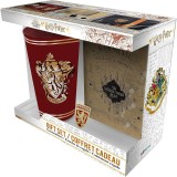 Set Cadou Harry Potter - Pahar XXL + Insigna + Notebook de Buzunar Gryffindor