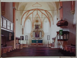 Interiorul Bisericii Evanghelica Saschiz// fotografie de presa anii &#039;90-2000, Romania 1900 - 1950, Portrete