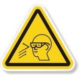 Eticheta pentru deşeuri protejati ochii