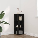 Dulap Colțar Negru Stejar 33x33x100 cm din Lemn Prelucrat de la vidaXL