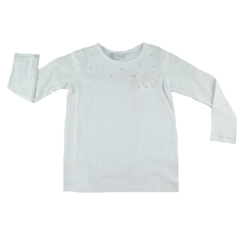 Bluza cu maneca lunga pentru fete Atut A-4605-92, Alb | Okazii.ro