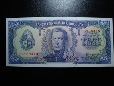URUGUAY 50 PESOS 1967 UNC foto