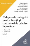 Culegere de teste grilă pentru licență și concursuri de primire &icirc;n profesie - Paperback brosat - Ilioara Genoiu, Cristian Mareş, Olivian Mastacan, Liv