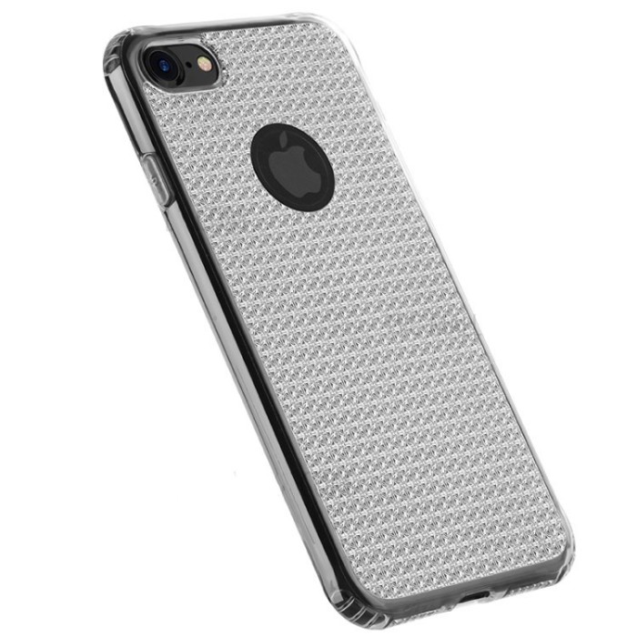 Husa Silicon iPhone SE 2 2020 Diamond Clear Grey