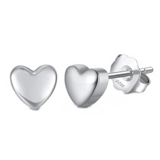 Cercei din argint, in forma de inima, Little Hearts foto