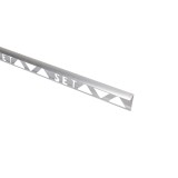 Profil aluminiu de colt exterior pentru gresie si faianta, S21, argintiu, 8 x 2500 mm