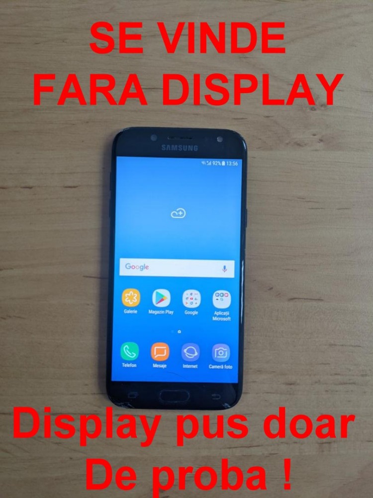 SAMSUNG J530 FARA DISPLAY J5 2017 pentru piese placa de baza camera  acumulator, Neblocat, Negru | Okazii.ro