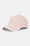 Tommy Jeans șapcă de baseball din bumbac culoarea roz, cu imprimeu, AW0AW17315