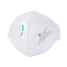 Masca protectie tip FFP2, cu valva, model KLT11, alba / 1 buc