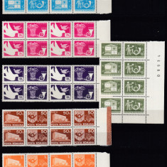 ROMANIA 1974 PORTO DUBLE SERIA IN BLOC DE 4 TIMBRE MNH