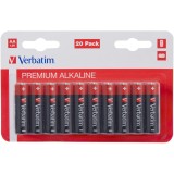 Baterii Verbatim Alkaline AA, 20 buc