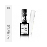 Lac de unghii Solar Gel, Revers, 12 ml, alb, nr 01, Marry Me