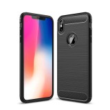 Husa APPLE iPhone XS Max - Luxury Carbon TSS, Negru