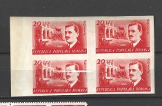 ROMANIA 1949 - 30 ANI DE LA MOARTEA LUI I.C.FRIMU, NEDANTELAT, BLOC, MNH - LP 252a