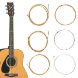 Cumpara ieftin Set 6 Corzi metalice din otel bronz rezerva pentru chitara acustica