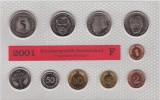 GERMANIA SET MONETARIE 1,2,5,10,50 PFENNIG 1,2,5 MARK 12.68 DM LIT. F 2001 UNC, Europa