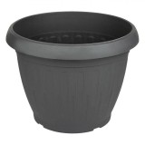 Ghiveci Flori Plastic, Diametru 45x35cm, Capacitate 32L, Antracit, Oem